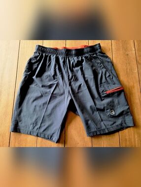 Free Country Black Athletic Shorts with OrangeTrim